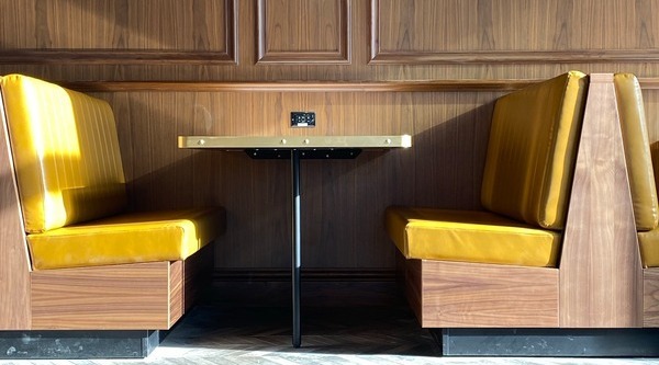 upholstered banquette